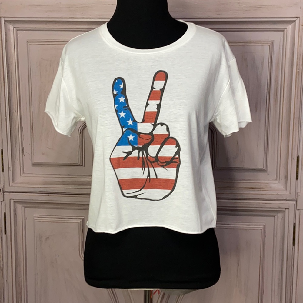 Peace USA Cropped Tee